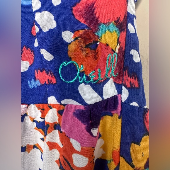 O’Neill Floral Print Strapless Knee Length Dress, size S - Picture 12 of 14